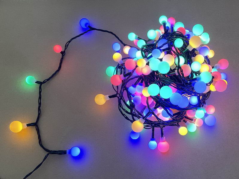 Decorative Lights, 160L, with cherry ball, multi-color