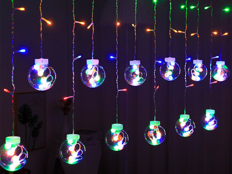 Curtain lights with wishing ball (multi-color)
