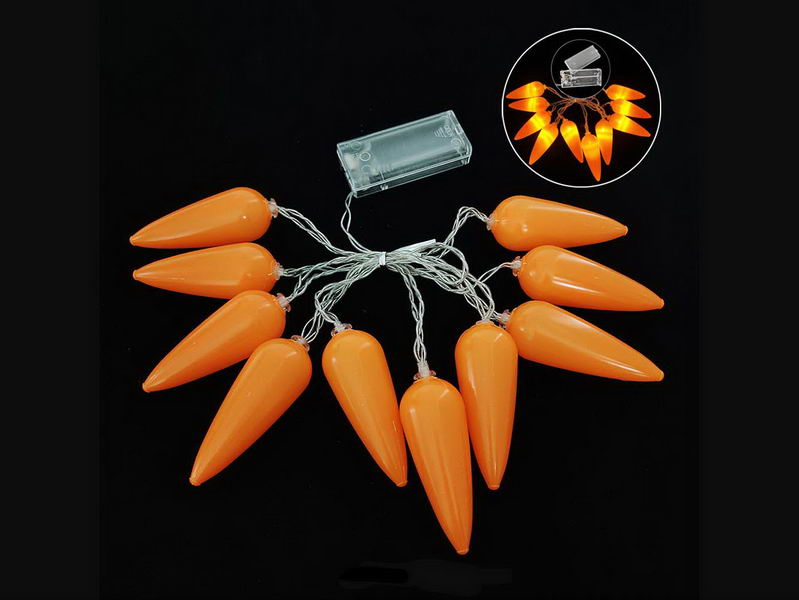 Easter LED string lights, Carrot