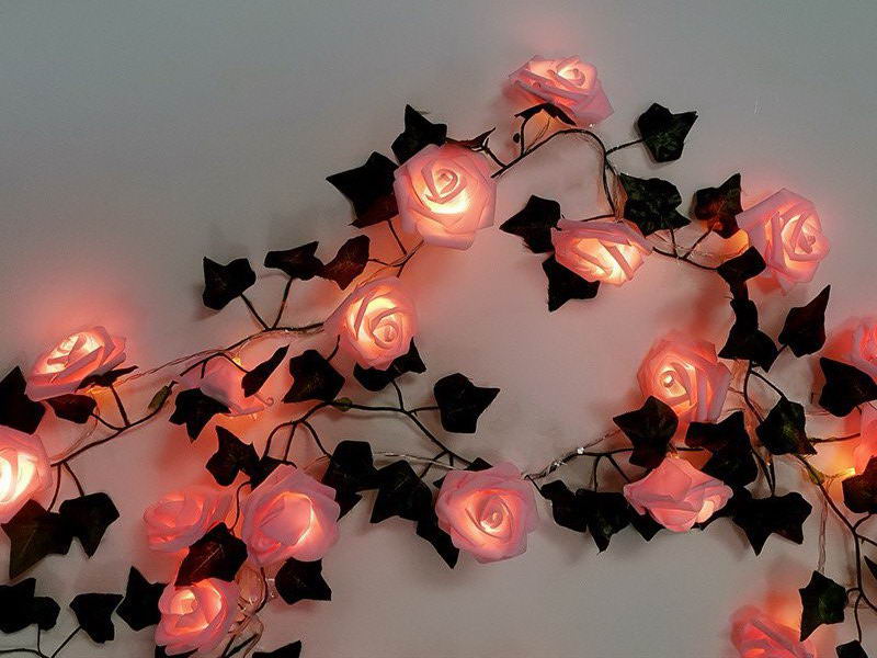 LED garland, with rose