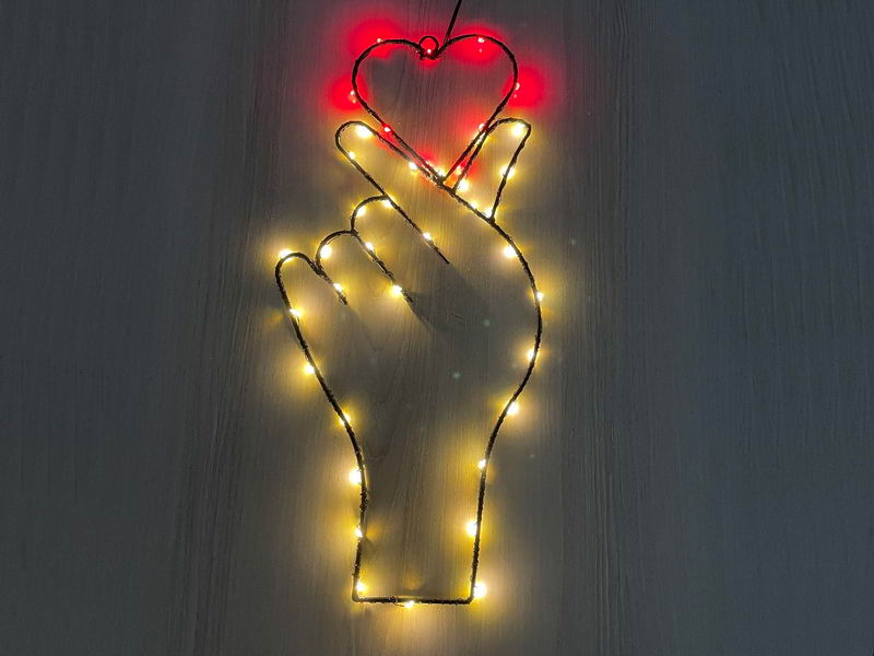 Lighted metal Heart